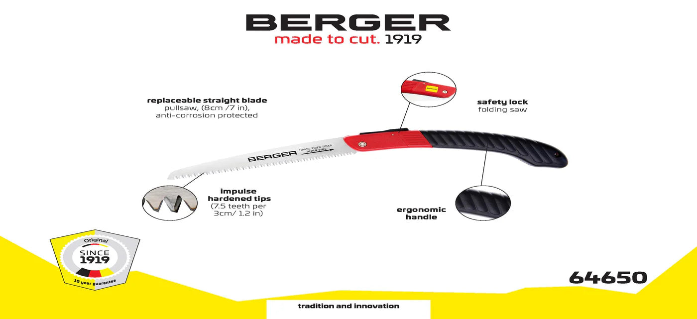 BERGER PRUNING SAW, 178MM FOLDING #64650