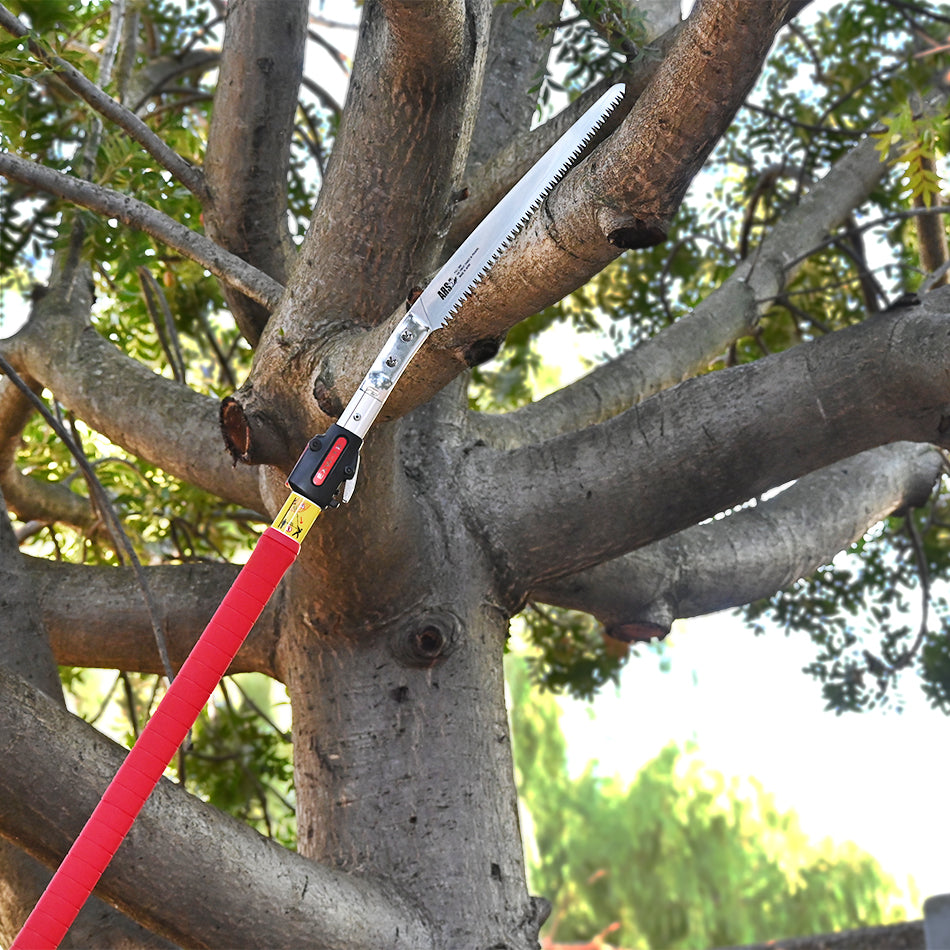 ARS Extension Pole 1.8m & Pole Saw used to cut a tree branch